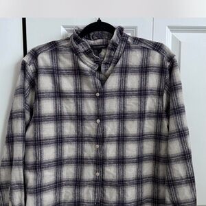 Banana Republic women’s Navy and White Plaid Shirt